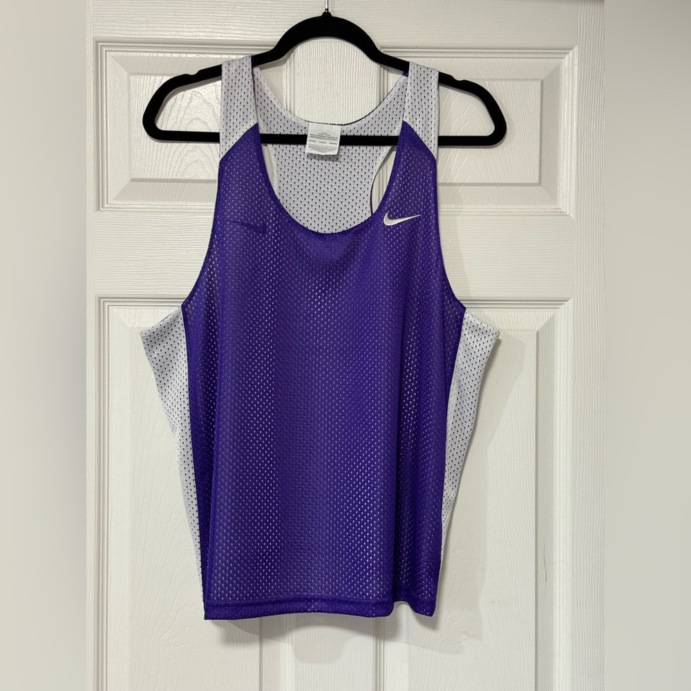 Nike Women's Reversible Mesh Practice Jersey Violet & White Athletic Tank Sz XXL
